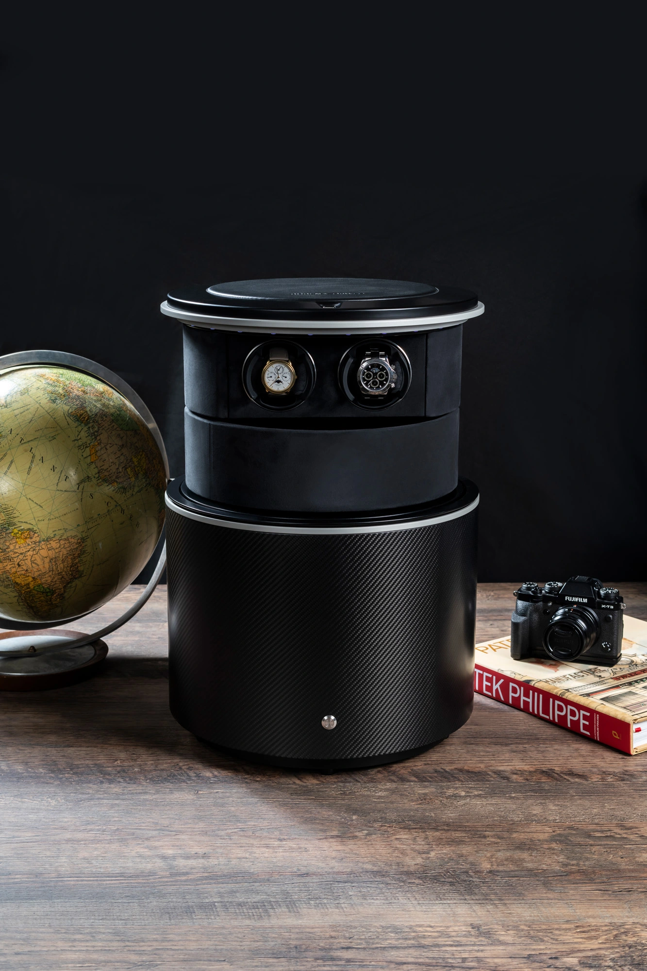 “Digital Pioneer” High-Security Safe with Watch Winders Open — BUBEN&ZORWEG
